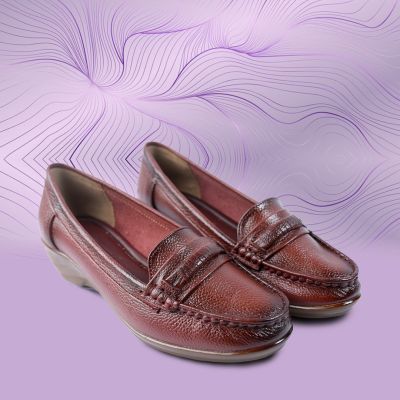 Women Leather Wedge Pumps shoes
