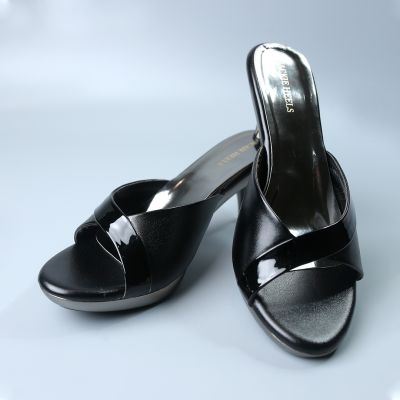 Women Metallic Chrome Heels
