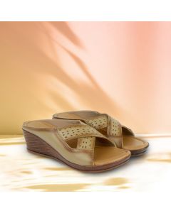 Women Wedge Laser Cut Heels 