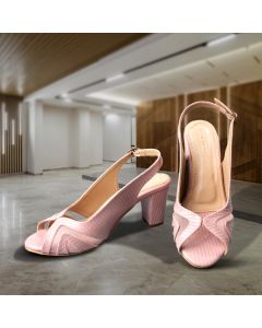 Block Peep Toes Heels with Buckles
